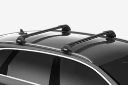 Barras WingBar Edge negras para Stelvio 17> con railing