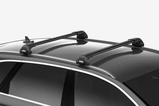 Barras WingBar Edge negras para Stelvio 17> con railing