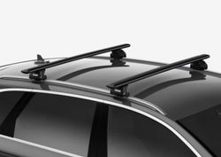 Barras WingBar Evo negras Stelvio 17> con railing