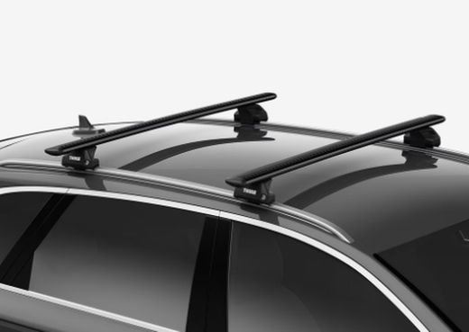 Barras WingBar Evo negras Stelvio 17> con railing
