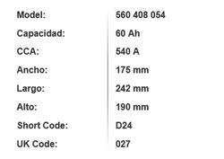 Batería Varta Blue Dynamic 60 Ah – 540A (D24)