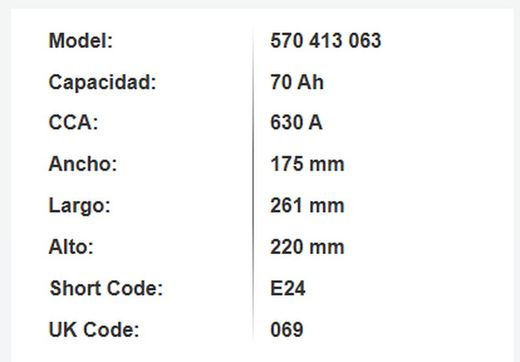 Batería Varta Blue Dynamic 60 Ah – 630A (E24)