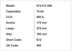 Batería Varta Blue Dynamic 74 Ah – 680A (E12)
