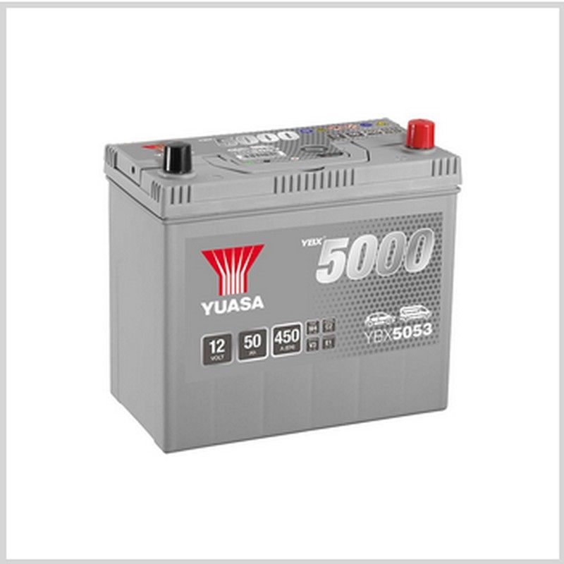 Batterie Voiture Yuasa Silver YBX5063 - 12V 52Ah 520A, Hautes Performances - Neuf Sous Emballage