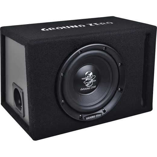 Caja con Subwoofer GROUND ZERO GZIB 20BR | 20 cm / 8 Pulgadas | Vented (Bass-Reflex) | 150 W RMS