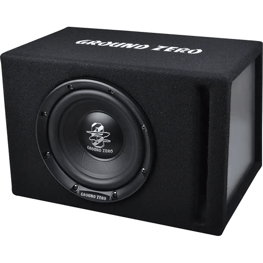 Caja con Subwoofer GROUND ZERO GZIB 20BR | 20 cm / 8 Pulgadas | Vented (Bass-Reflex) | 150 W RMS