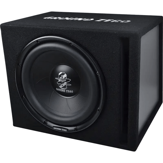 Caja con Subwoofer GROUND ZERO GZIB 25BR | 25 cm / 10 Pulgadas | Vented (Bass-Reflex) | 250 W RMS