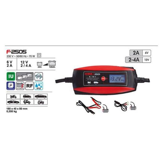 Cargador baterias inteligente Ferve F2505