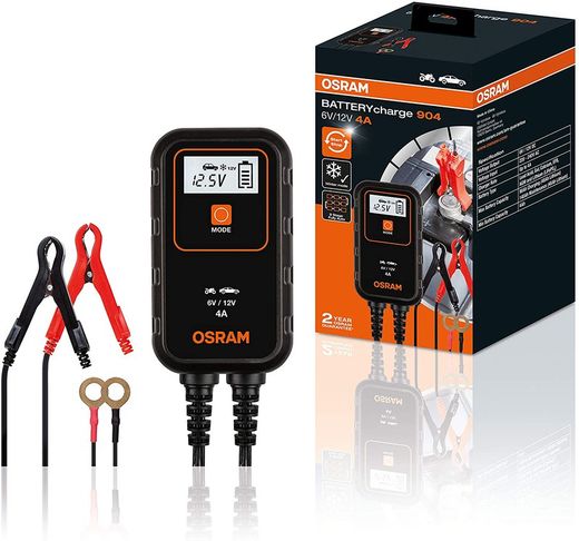 Cargador inteligente de baterías OSRAM 4 Amp 6-12V OEBCS904