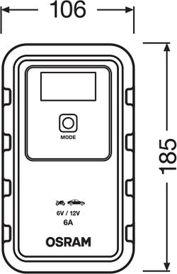 Cargador inteligente de baterías OSRAM 6 Amp 6-12V OEBCS906
