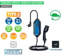 Cargador Portatil V.E. 230V/2,3Kw Type 2 (5M)