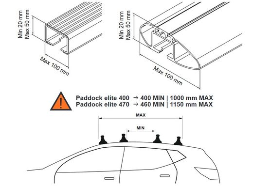 Cofre Cruz Paddock ELITE 400N Negro / 400GT Gris