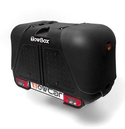 Cofre de bola TOWBOX V2 Negro abierto