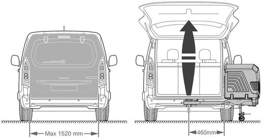 Cofre TowBox Camper V3 Urban ( corto: ancho puertas hasta 1.520 mm.)