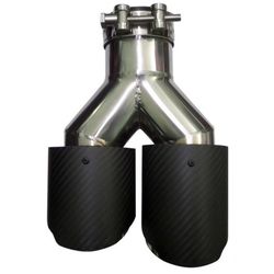 Cola escape doble en Carbono BTR03 lado Izquierdo