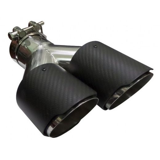 Cola escape doble en Carbono BTR03 lado Izquierdo