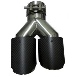 Cola escape doble en Carbono BTR04 lado derecho
