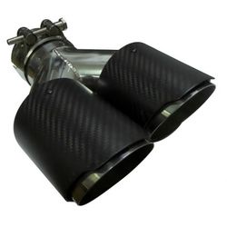Cola escape doble en Carbono BTR04 lado derecho