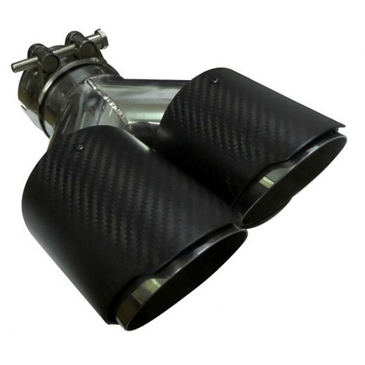 Cola escape doble en Carbono BTR04 lado derecho