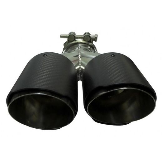 Cola escape doble en Carbono BTR04 lado derecho