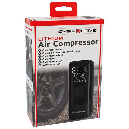 Compresor Aire 150PSI/2000mAh c/2 Bat Litio Recargable