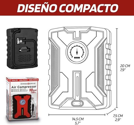 Compresor de aire para ruedas Coche Moto