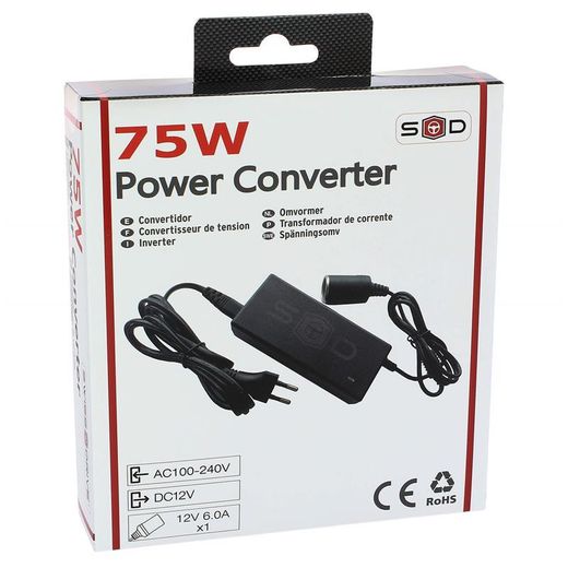 Convertidor de corriente de 220v > 12v  75w.
