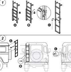 Escalera plegable Land Rover Defender  941-054