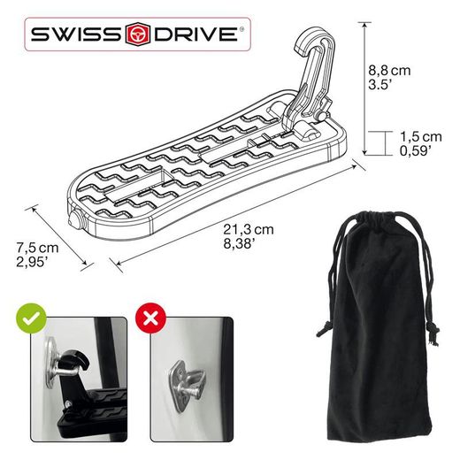 Escalón para puerta automovil con funcion martillo de emergencia