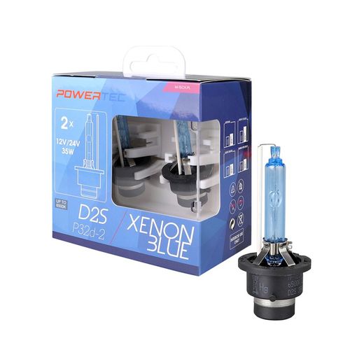 Estuche 2 lámparas Powertec Xenon Blue 35W