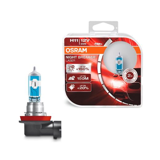 Estuche OSRAM NIGHT BREAKER LASER 150% + luz