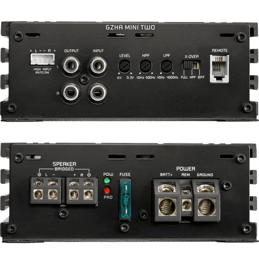 GZHA MINI TWO | Amplificador Compacto Clase D de 2 Canales | 550W Máx. | High-Efficiency