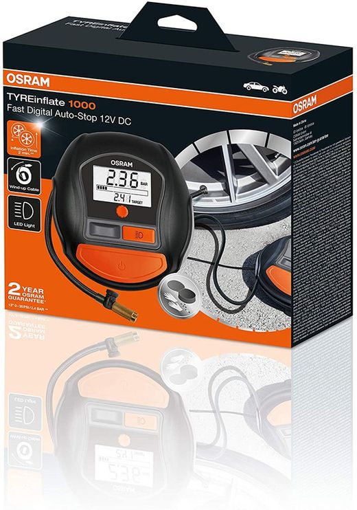 Inflador neumáticos OSRAM gran pantalla digital OTI1000