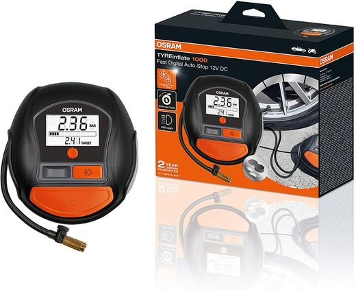 Inflador neumáticos OSRAM gran pantalla digital OTI1000