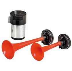 Juego de 2 bocinas con compresor en plastico ROJO