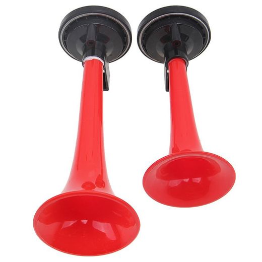Juego de 2 bocinas con compresor en plastico ROJO