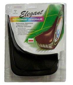 Juego de 2 guardabarros universales Elegant en goma negra