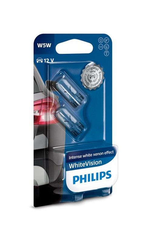 Juego de 2 Lámparas Philips (W5W)12V 5W 'White Vision'