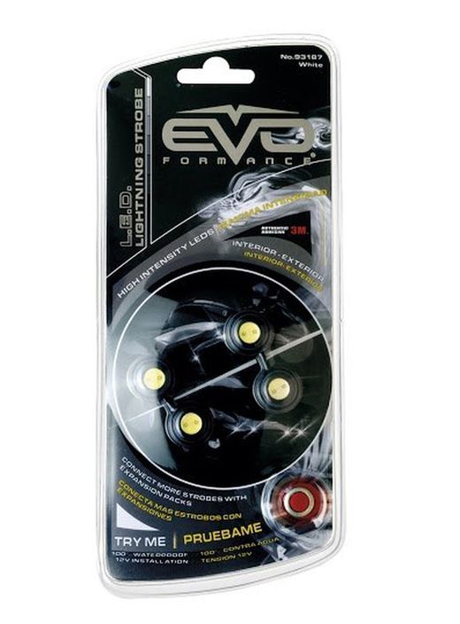 Juego de 4 leds estroboscopicos blancos