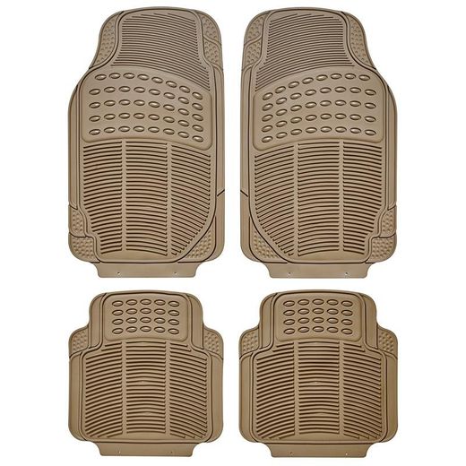 Juego de alfombras de goma "continental " 4Pcs. color Beige