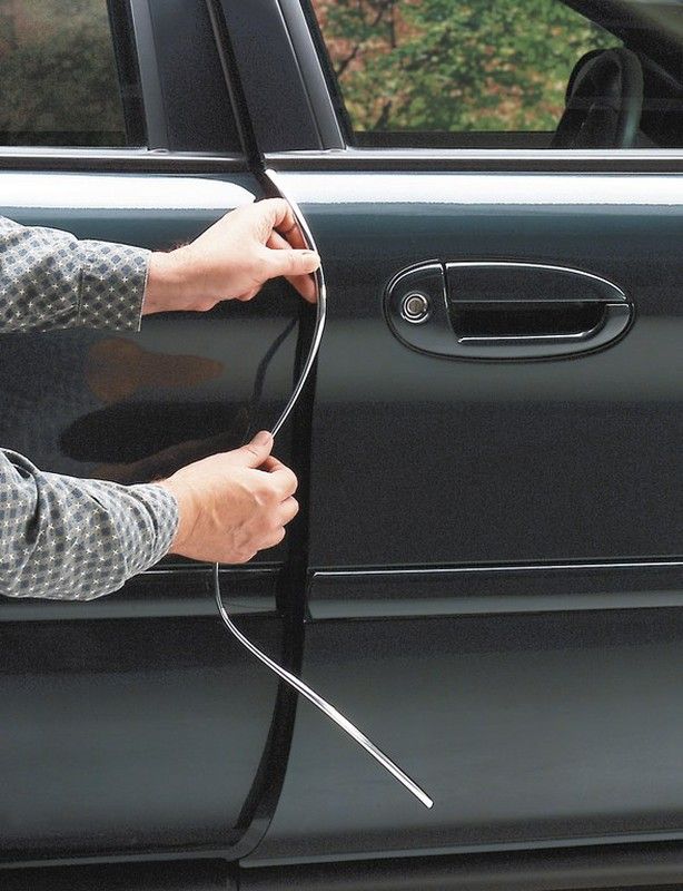 Juego de protectores de puerta cromado HR 8x6mm y 64cm largo