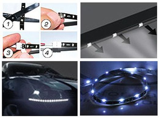 Juego de tiras de led para posicion 2x30 cm.