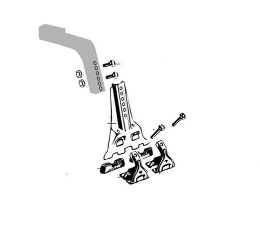 kit de 2 pies para vierteaguas alto (KPL) La Prealpina