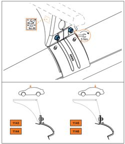 Baca Safari + pies para Mit. Montero 3p (II - techo normal) 91>00