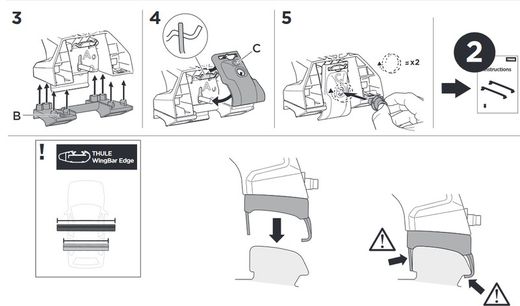 Barras WingBar Evo negras Panda III y 4x4 12> con railing