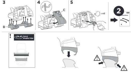 186092 Kit Thule Vectra SW03>08, Astra SW 04>06,Zafira 05>11
