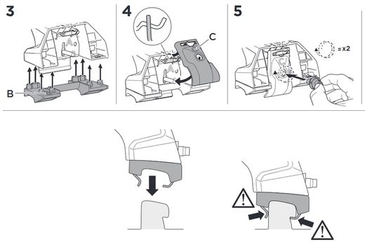 186098 Kit Thule GLA (H247) 20>  y EQA 22> con railing