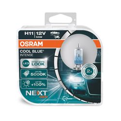 Lamparas Osram Cool Blue Intense 100% más de brillo, hasta 5000 K