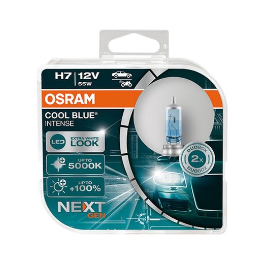 Lamparas Osram Cool Blue Intense 100% más de brillo, hasta 5000 K