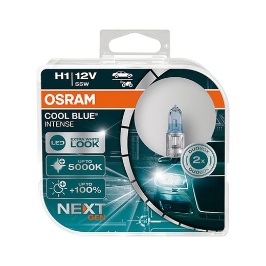 Lamparas Osram Cool Blue Intense 100% más de brillo, hasta 5000 K